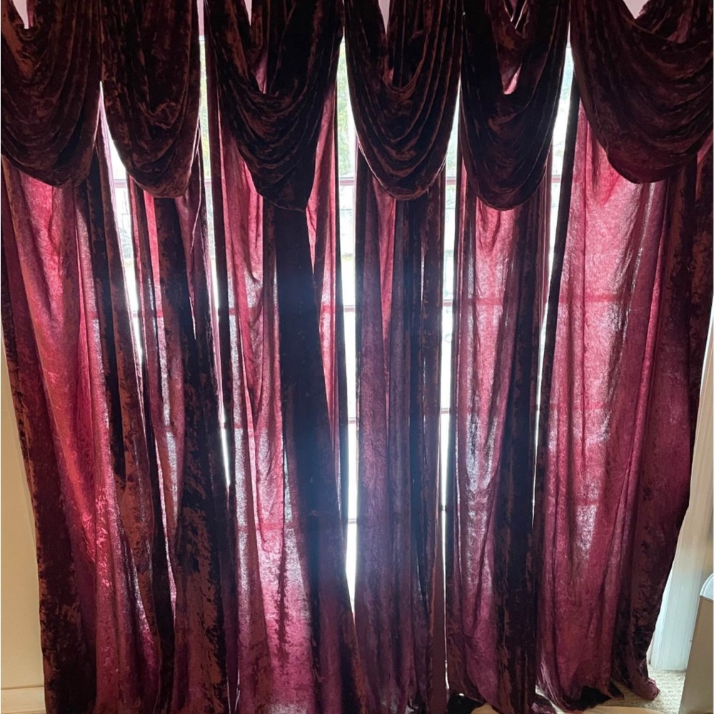 Elegant Burgundy Velvet Curtains